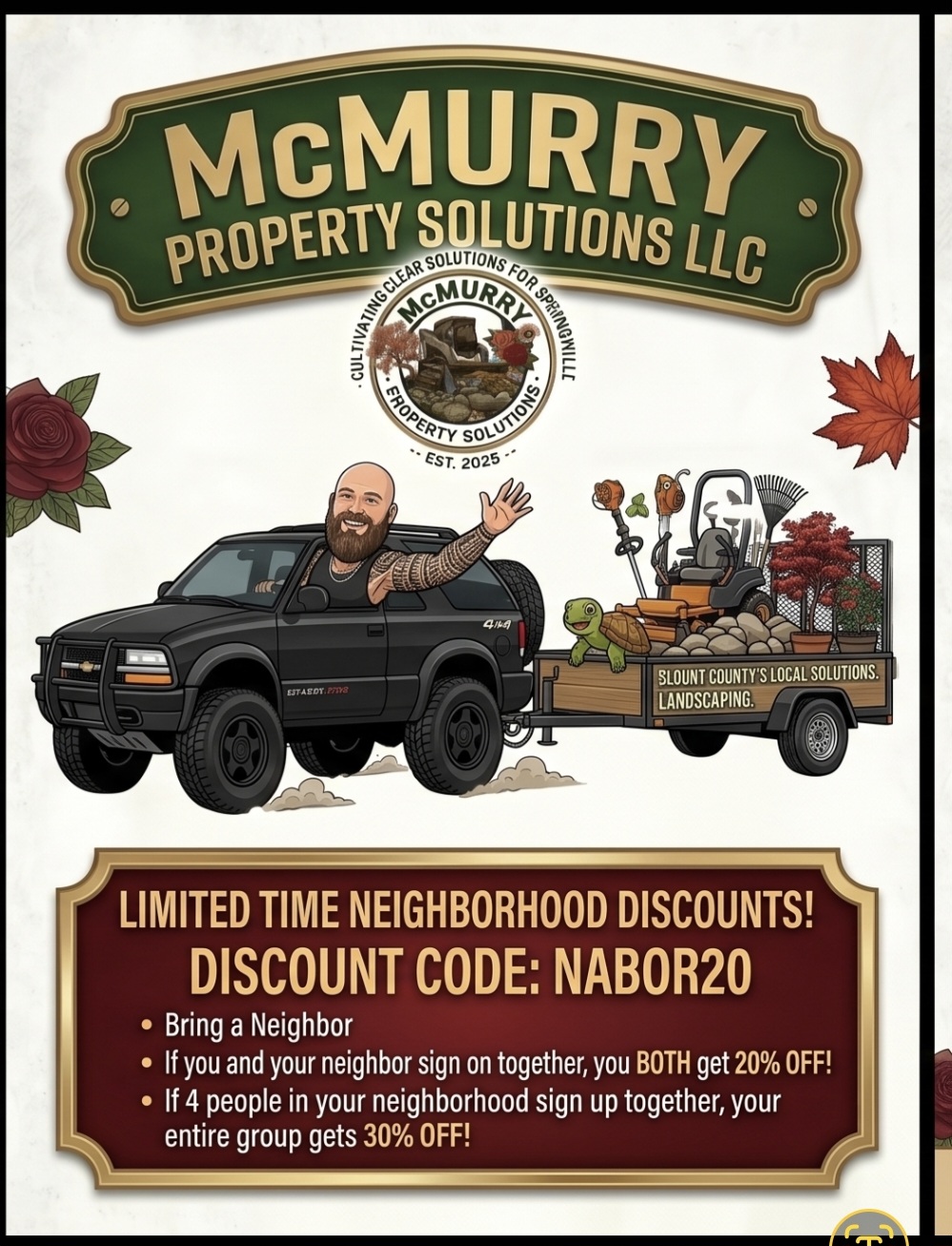 Neighborhood Discount Flyer